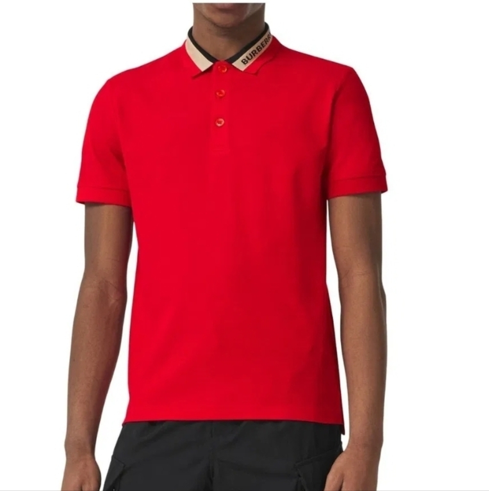 Burberry Red Edney Cotton Polo Shirt